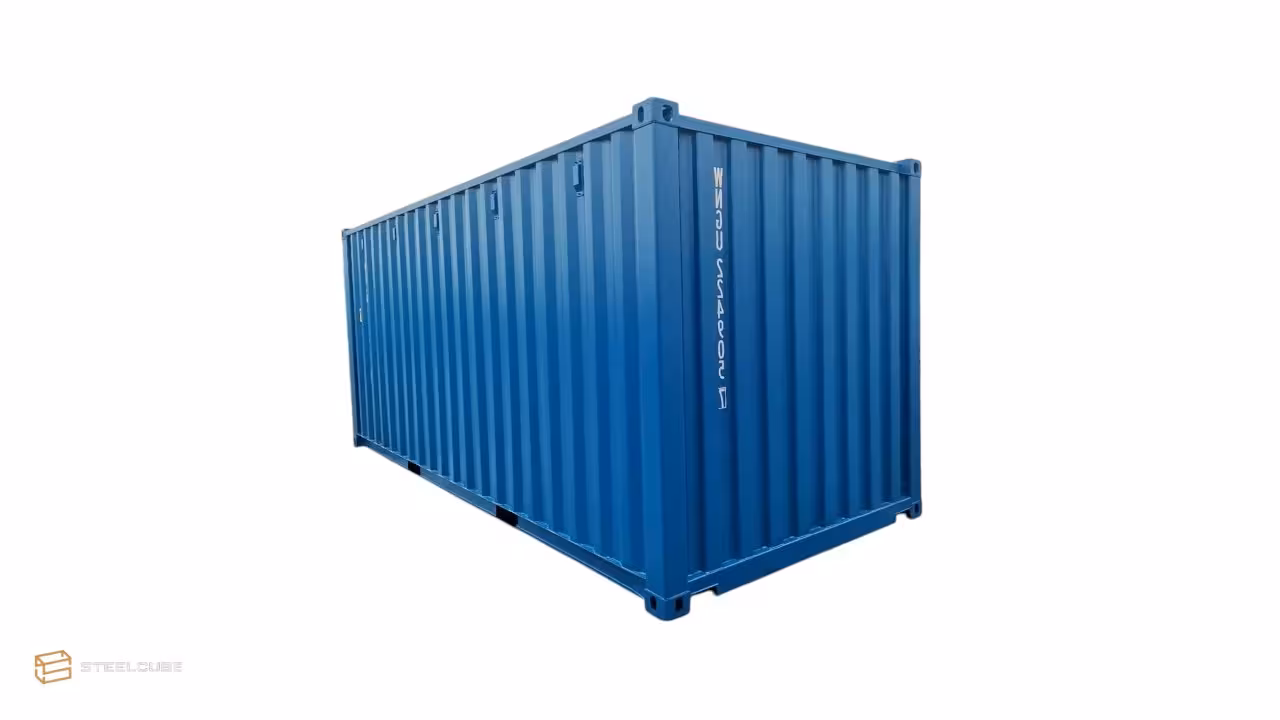 Kontener morski 20'DC OW -nowy, niebieski, stalowy